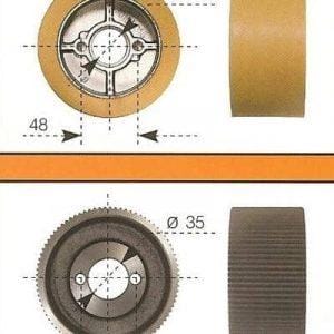 Illustration of Power Feed Unit rollers