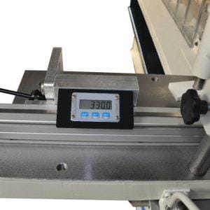 Digital readout on the 7" touch screen control panel on the Compact 3 High Performance Programmable Tenoner
