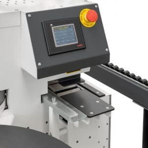 Touch screen control panel on the Cehisa Compact Edgebander Model Optim