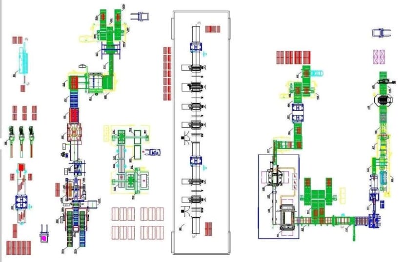 Plant for 2 layers parquet production