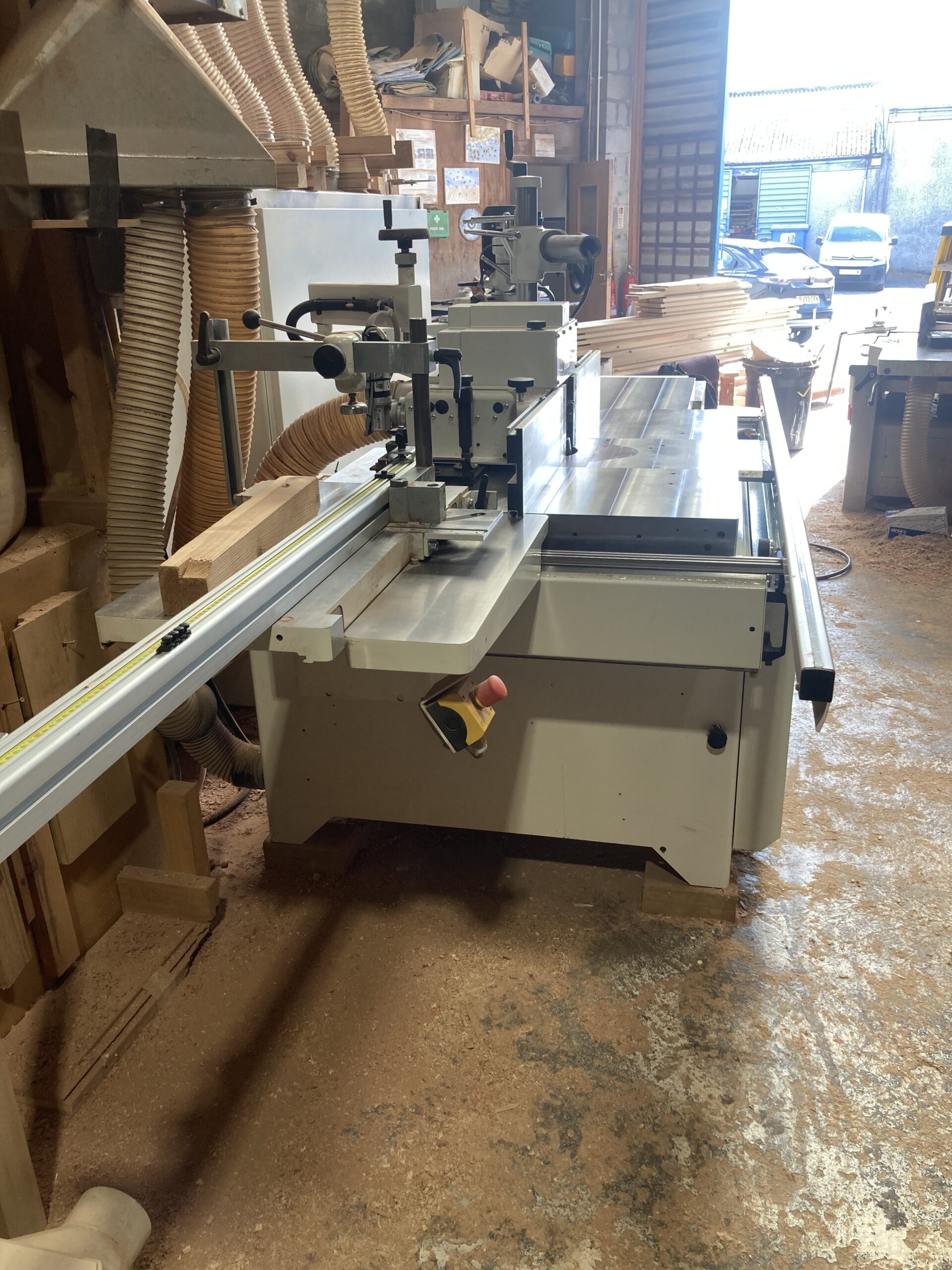 Used SCM Ti145 EPTL Class Tilting Spindle Moulder with Sliding Tenoning table - Image 3